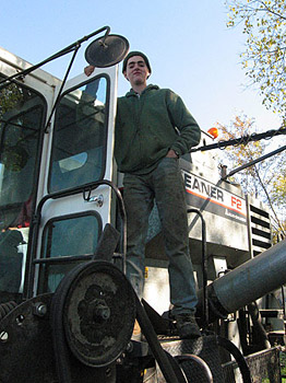 Combining is one of Daniel's favorite jobs