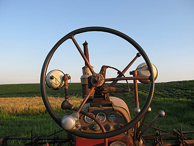 Soybeans and Farmall 400, mid-July