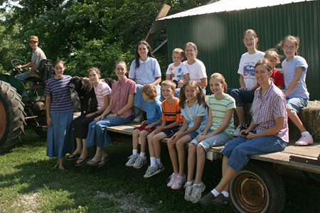 Hayrides are a fun way to show the farm to guests and tour groups